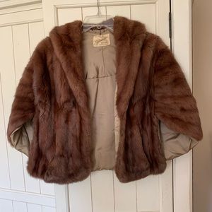 Vintage Real Fur Mink Stole / Shawl